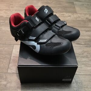 Black and Red Cycling Shoes